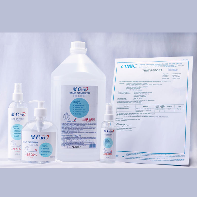 Hand Sanitizer Solution
100ml, 250ml, 500ml & 4000ml